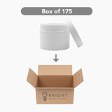 250 g Cosmetic Jar (85 mm neck) - White with White Lid