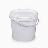 White plastic bucket with lid – 5L size