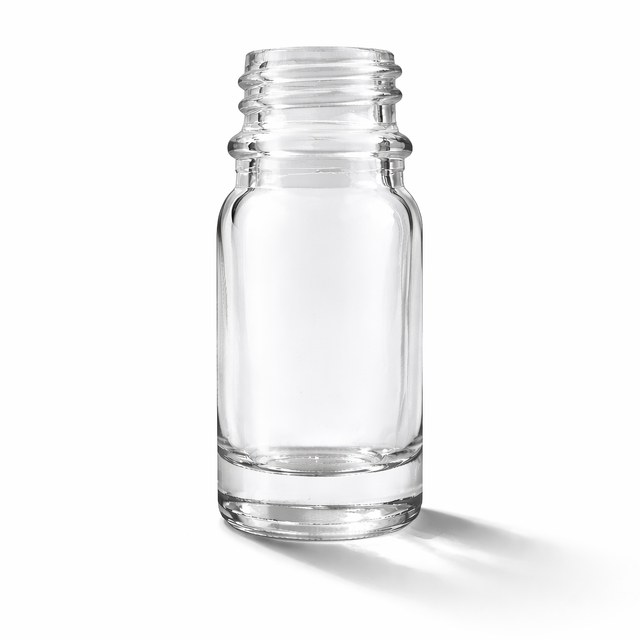clear 5ml glass dropper bottle, empty cosmetic packaging for serums, oils and skincare formulations