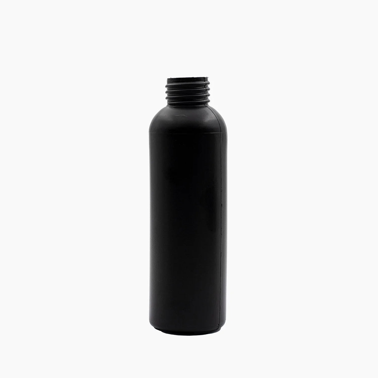 125ml HDPE Boston Tall Bottle (24mm neck) - No Closure - Black