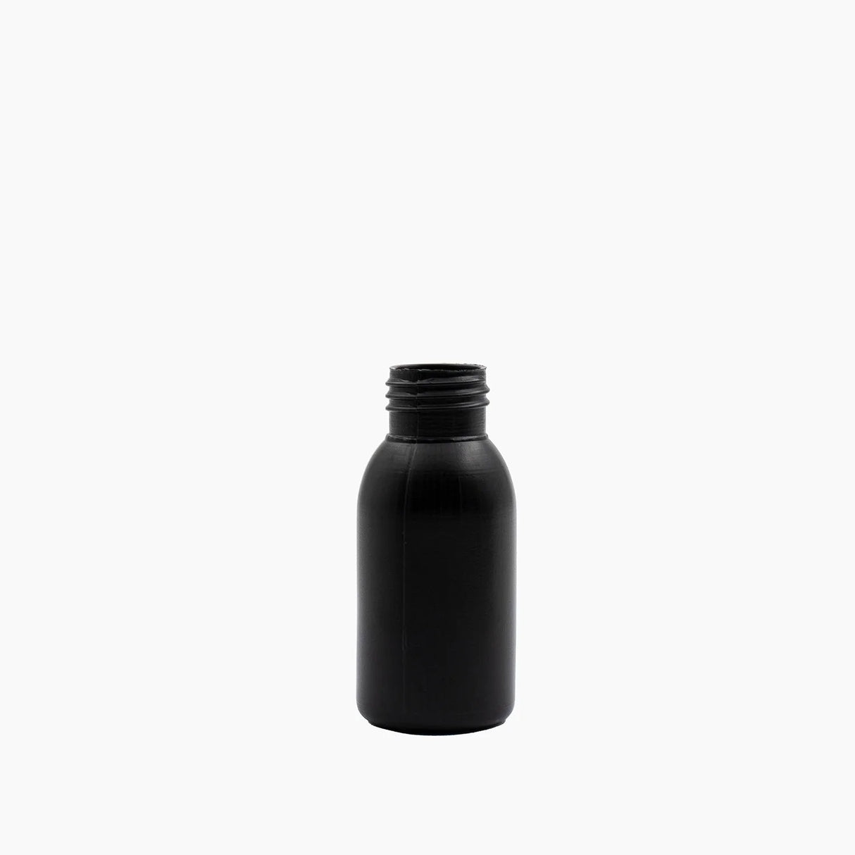 50ml HDPE Boston Bottle (24mm neck) - No Closure - Black