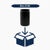 750 g HDPE Jar (85 mm neck) - With Closure - Black