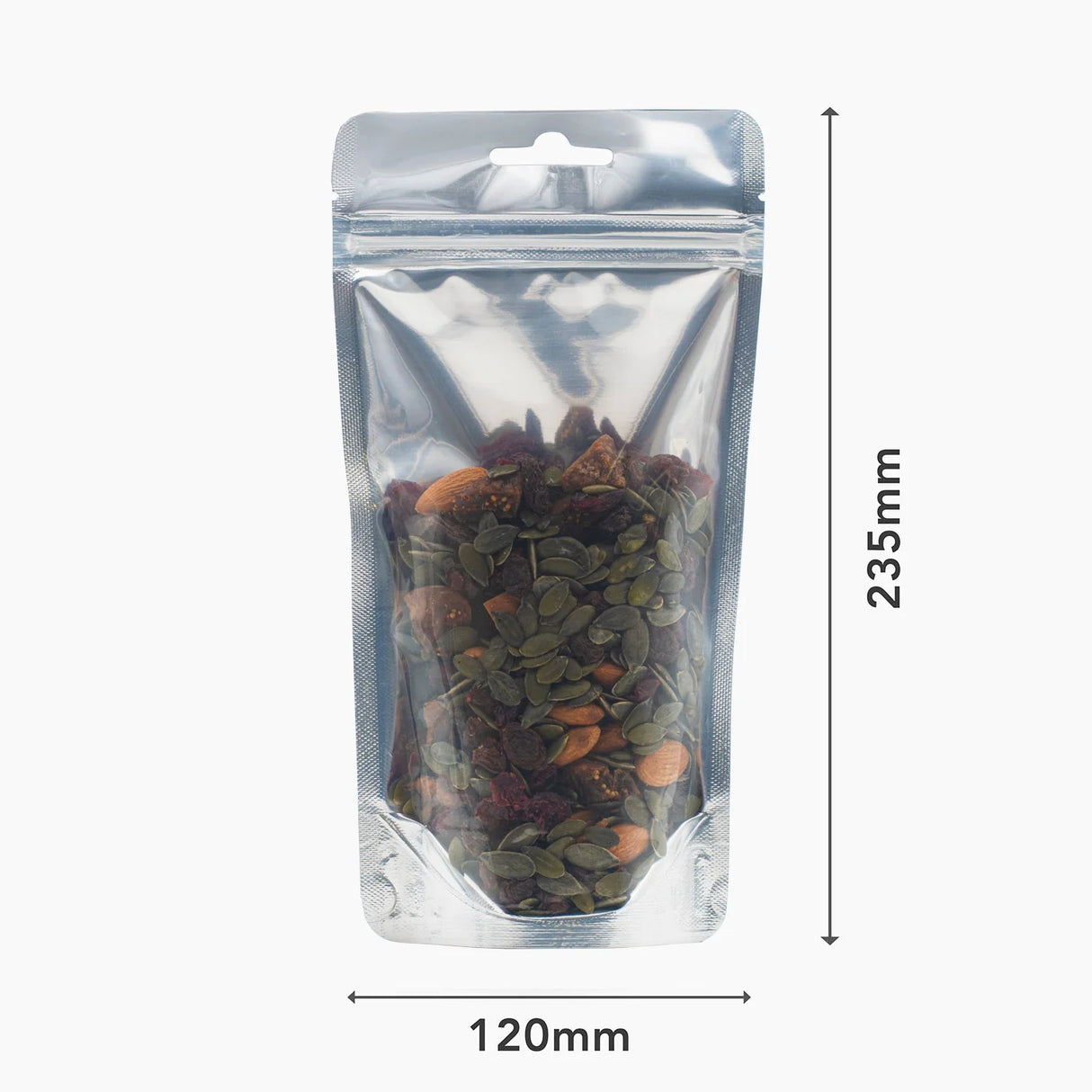500 ml Stand-Up Pouch (Zipper) - Metallic Clear
