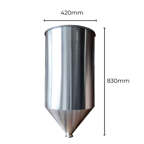 industrial 80L hopper tank dimensions 420mm x 830mm
