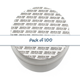 83mm Pressure-Sensitive Seal designed for 85mm neck HDPE jars in 250g, 500g, and 750g sizes. Provides a secure, reliable seal with easy pressure-sensitive application.