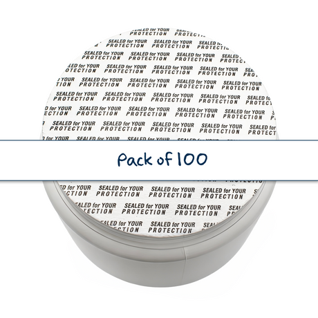 83mm Pressure-Sensitive Seal designed for 85mm neck HDPE jars in 250g, 500g, and 750g sizes. Provides a secure, reliable seal with easy pressure-sensitive application.