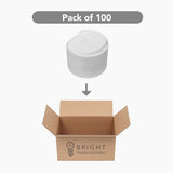47 mm Disc Top Cap - White - For 24/410 Sharp Cylindrical Bottles