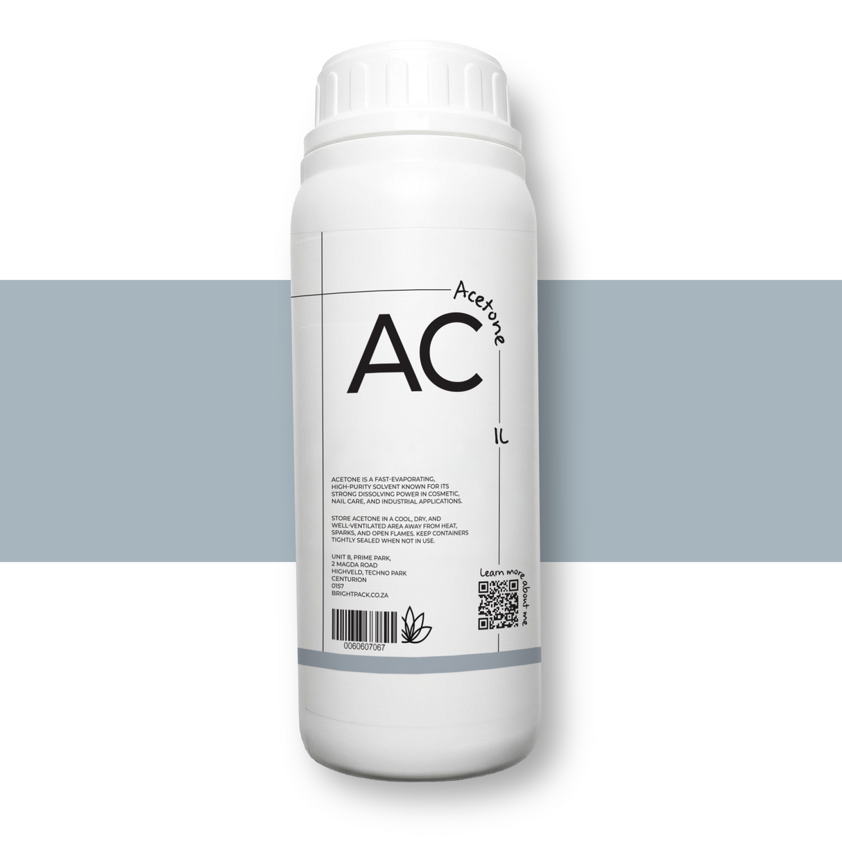 1L Acetone high purity solvent, clear fast-drying liquid used in nail polish remover, cleaning solutions, and industrial applications