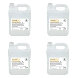 Four 5L jerry can containers of acetone on a white background
