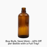 100ml Glass Dropper Bottle (18mm neck) - No Closure - Amber