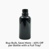 30ml Glass Dropper Bottle (18mm neck) - No Closure - Black