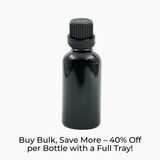 30ml Glass Dropper Bottle (18mm neck) - No Closure - Black