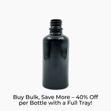 50ml Glass Dropper Bottle (18mm neck) - No Closure - Black