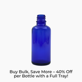 50ml Glass Dropper Bottle (18mm neck) - No Closure - Blue