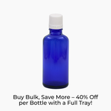 50ml Glass Dropper Bottle (18mm neck) - No Closure - Blue