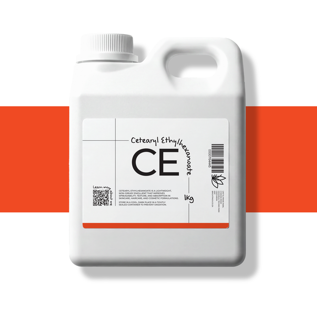 1Kg Cetearyl Ethylhexanoate cosmetic ingredient, silky ester used in skincare and haircare to improve spreadability and hydration without greasiness