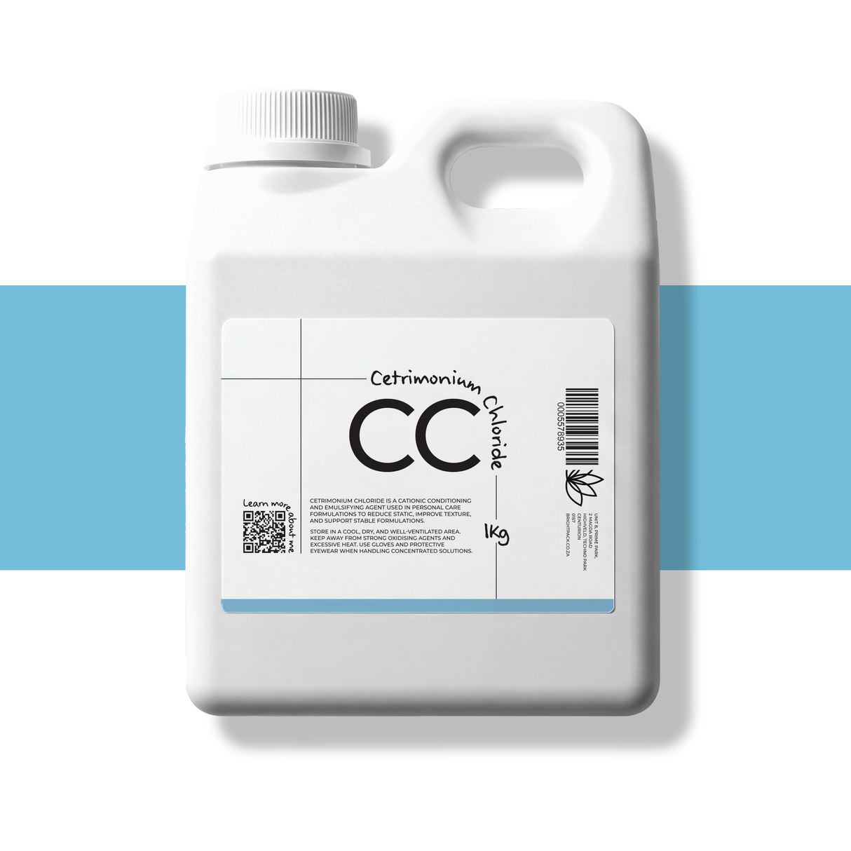 1Kg Cetrimonium Chloride cosmetic ingredient, conditioning agent used in shampoos and conditioners for frizz control, moisture retention, and hair manageability