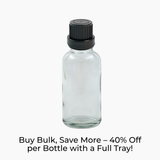 30ml Glass Dropper Bottle (18mm neck) - No Closure - Clear
