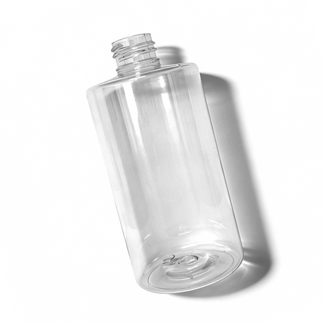 Clear Sharp Cylindrical Bottle 310ml on a white background