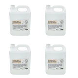 Pack of 4 jerry can containers with ethanol on a white background