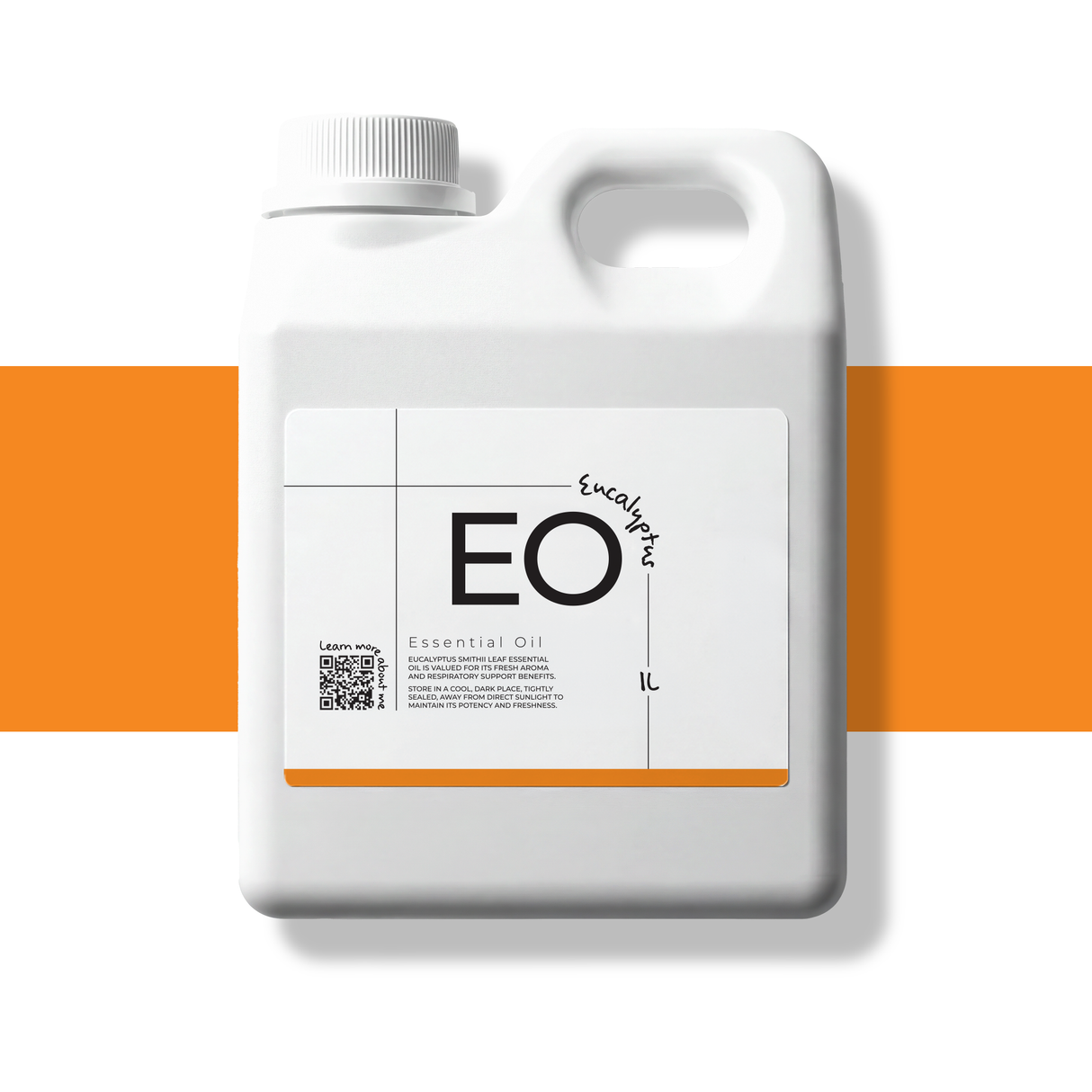 1L Eucalyptus Essential Oil Smithii BP grade for aromatherapy and wellness, refreshing oil that supports breathing, clears airways, and revitalises