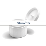 28mm Flip top caps for cosmetic and personal care bottles, ideal for shampoos, lotions and liquid packaging