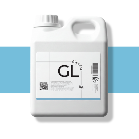 1Kg Glycerine USP BP Grade cosmetic liquid, colourless and odourless humectant used in skincare, soaps, and formulations for moisturising and hydration