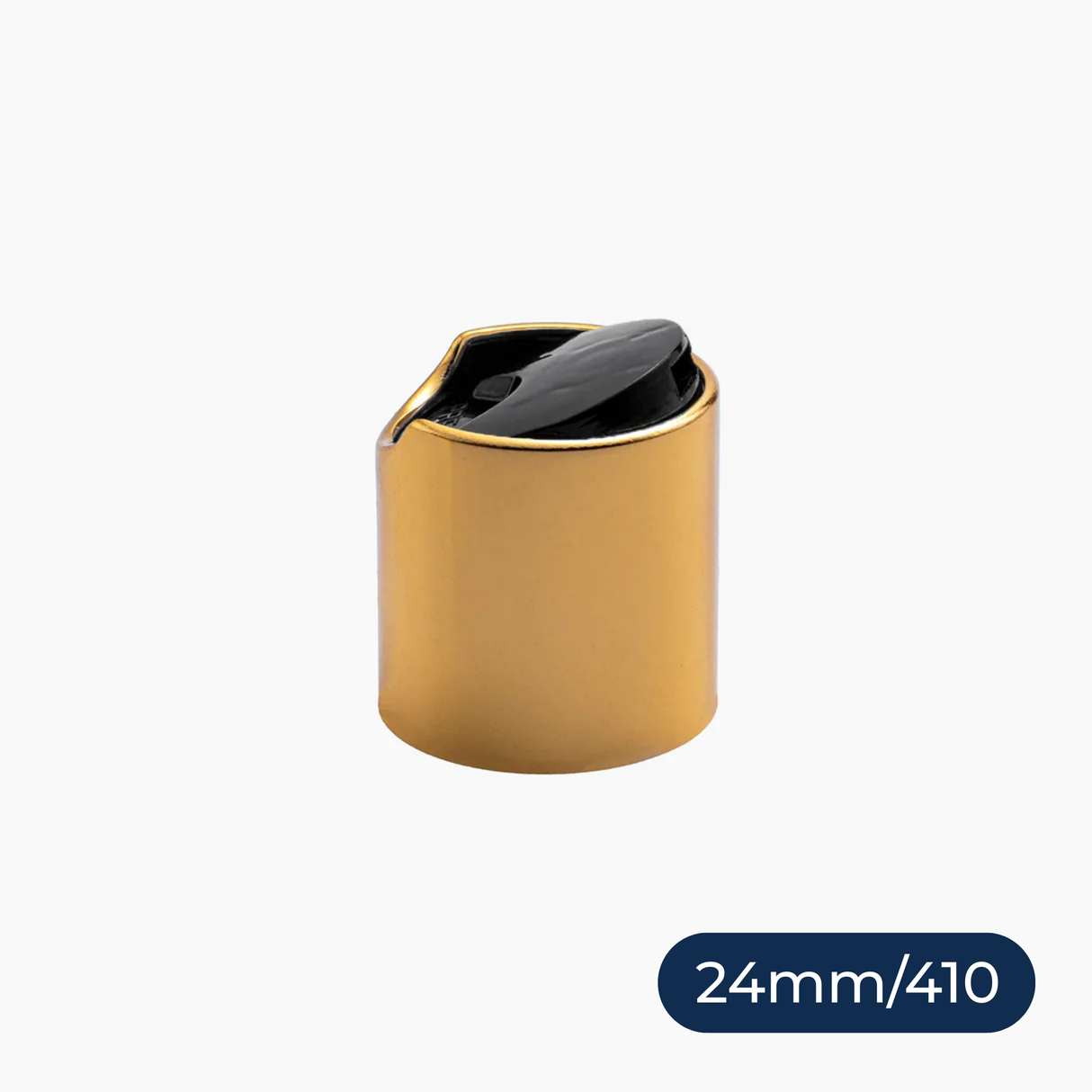 Gold Collar Disc Top Cap (24 mm) - Black