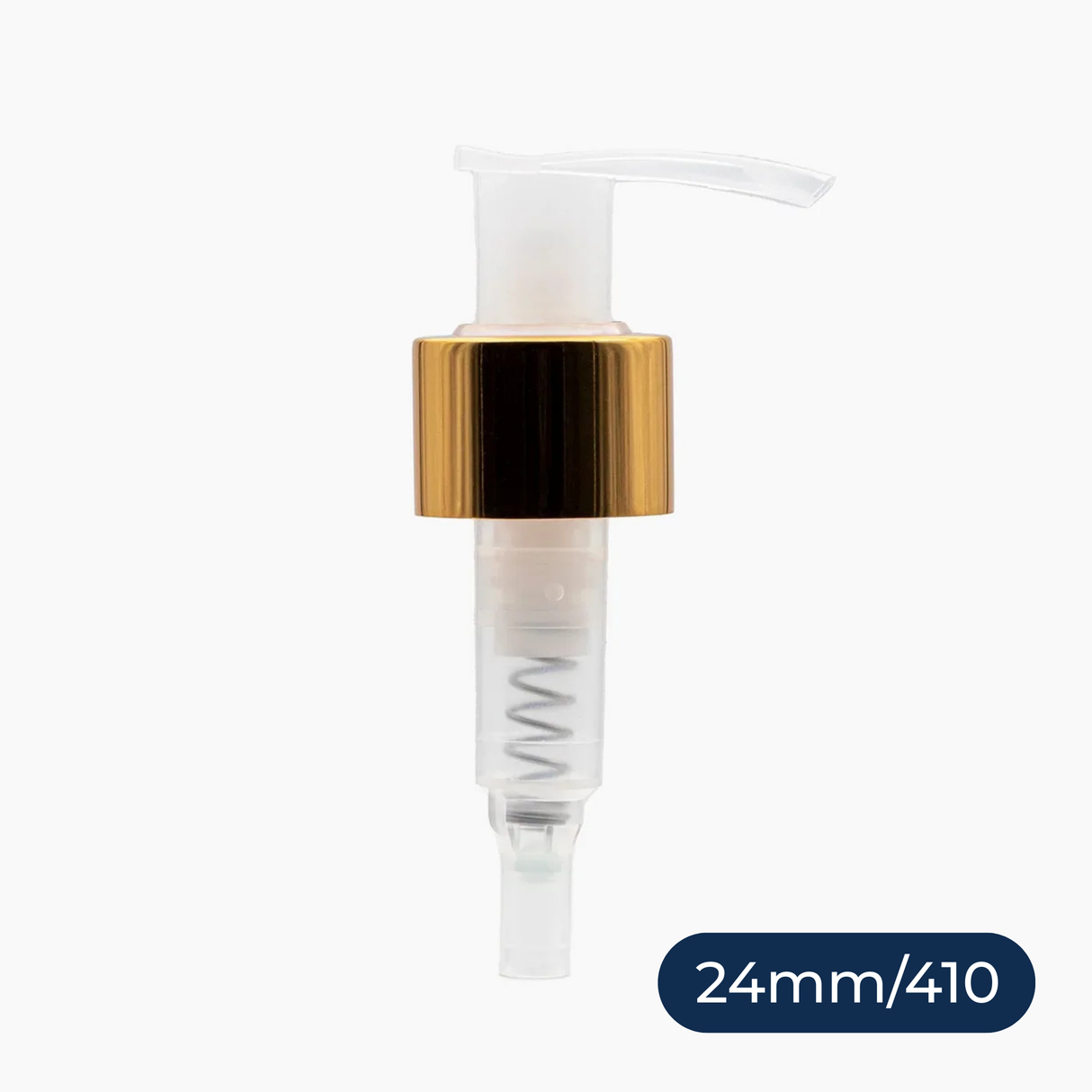 Gold Collar Lotion Pump (24 mm) - Natural
