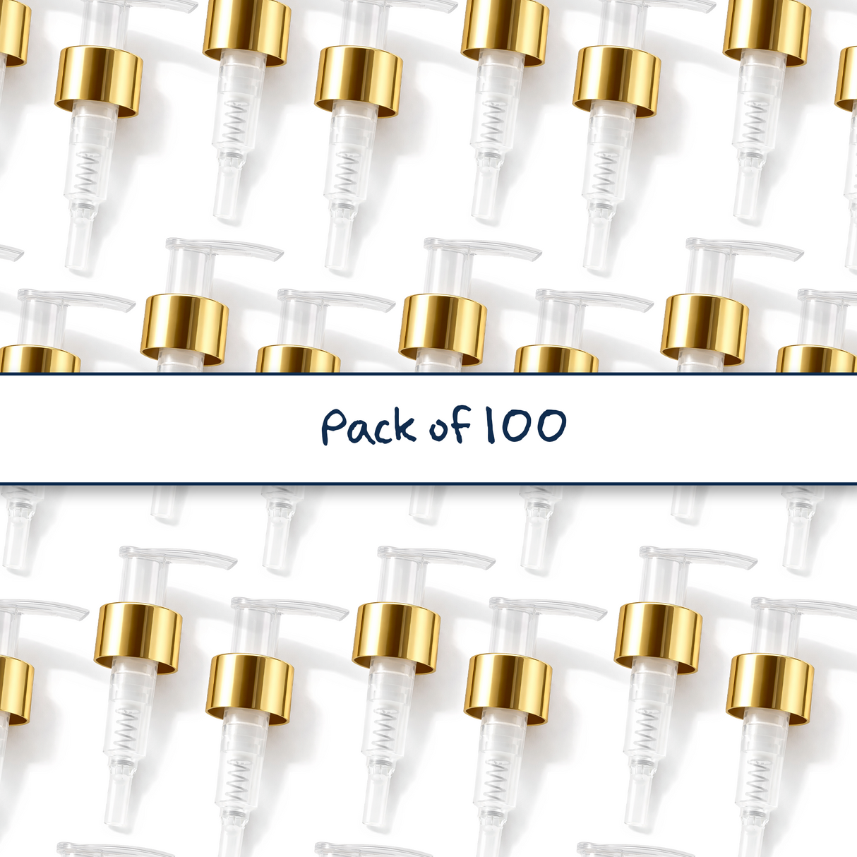 24 mm gold collar lotion and soap pumps for cosmetic bottles, ideal for handwash, lotions and liquid personal care products