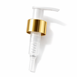 24 mm gold collar lotion and soap pump for cosmetic bottles, ideal for handwash, lotions and liquid personal care products
