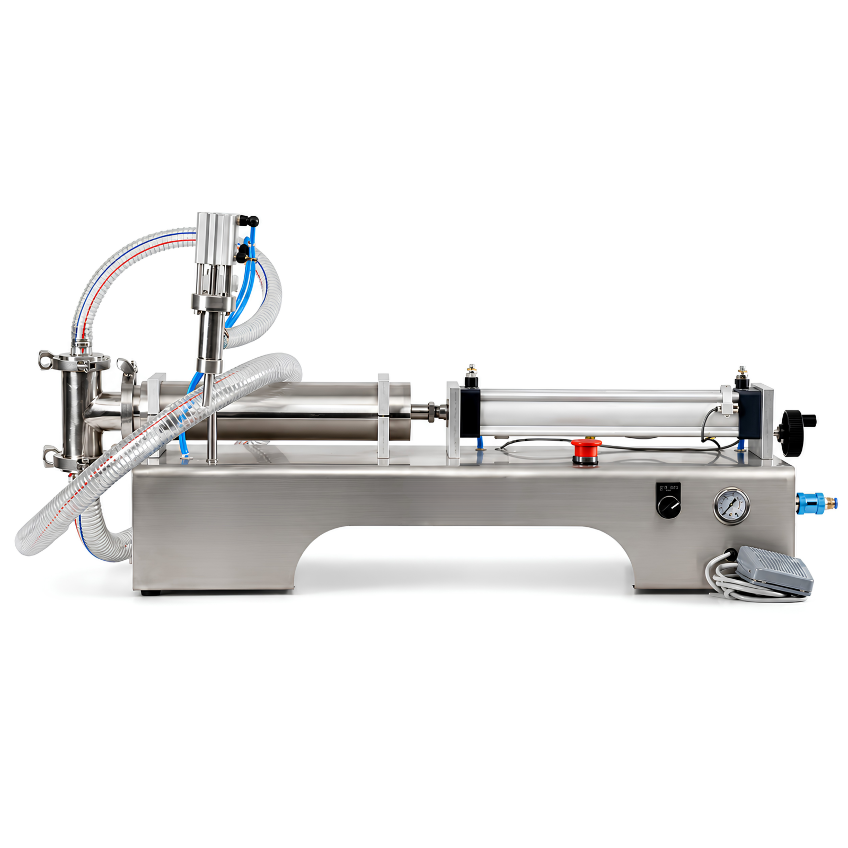 Horizontal Pneumatic Liquid Filling Machine (100-1000ml ) - Single Nozzle Precision Filler