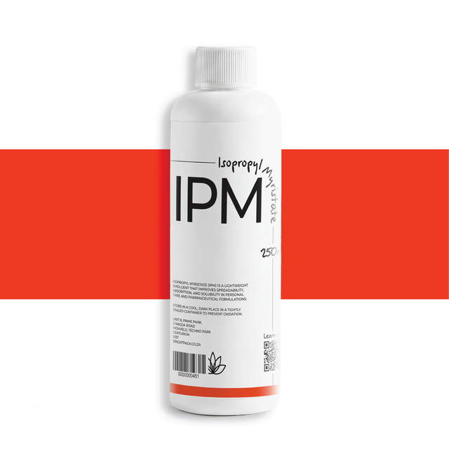 250ml Isopropyl Myristate cosmetic ingredient, silky emollient and solvent used in skincare to improve spreadability and absorption