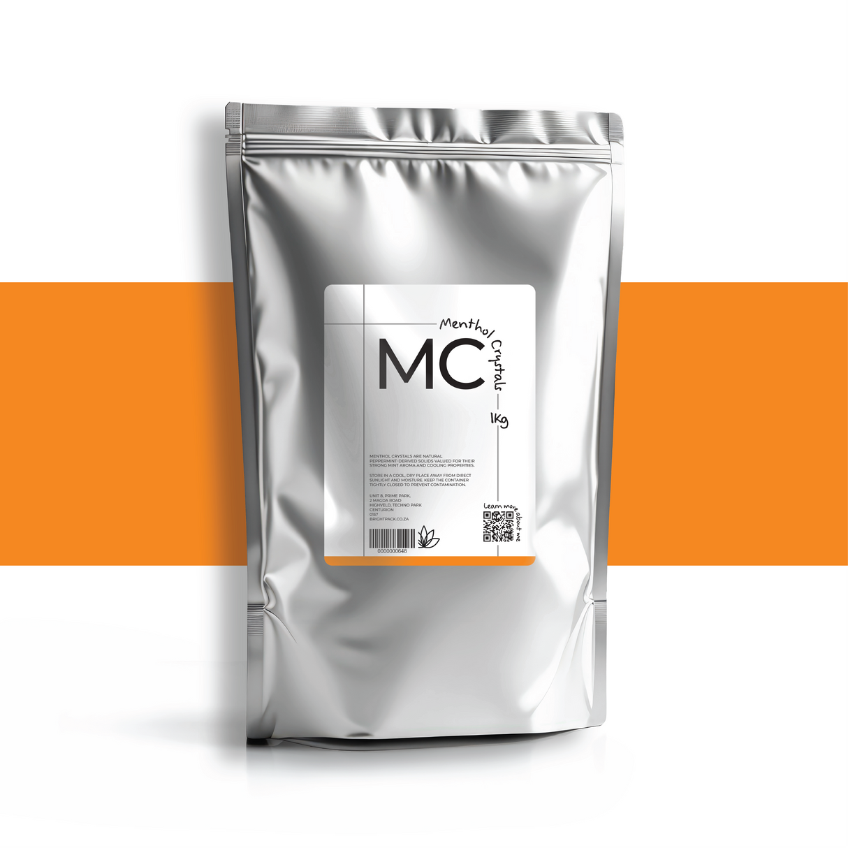 1Kg Menthol Crystals natural ingredient from peppermint oil, white cooling crystals used in skincare, balms, and therapeutic formulations