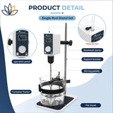 Overhead stirrer, details and close up features of the machine
