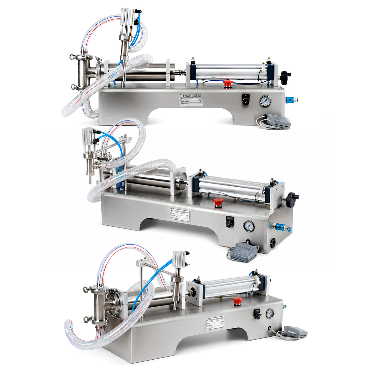 Horizontal Pneumatic Liquid Filling Machine (100-1000ml ) - Single Nozzle Precision Filler