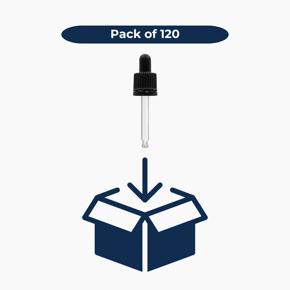 Pipette Dropper 18 mm For 30 ml Glass Bottle Pack of 120 bulk option