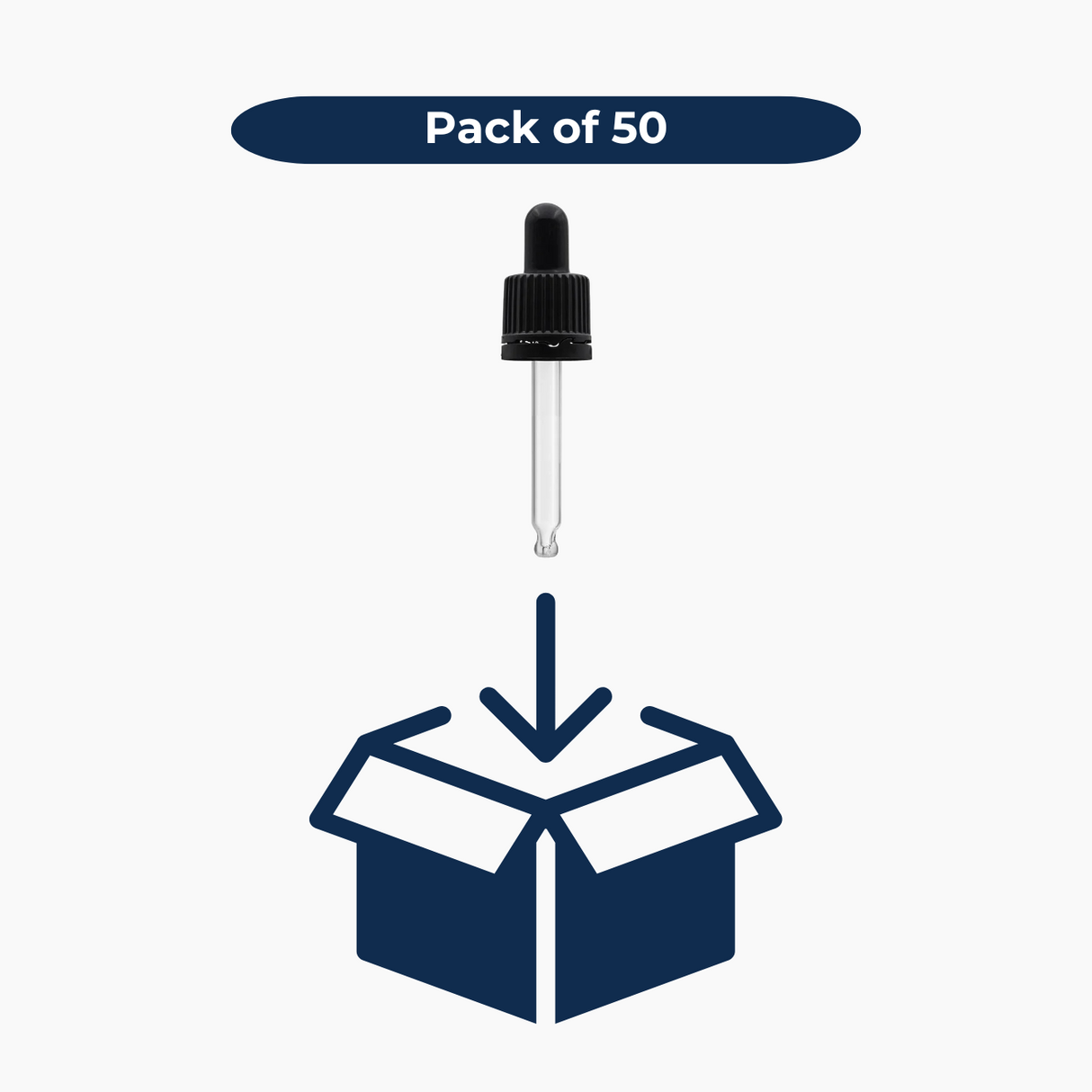 Pipette Dropper 18 mm For 30 ml Glass Bottle Pack of 50 bulk option