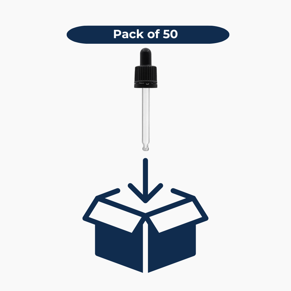 Pipette Dropper Cap (18 mm) - For 50 ml Glass Bottle