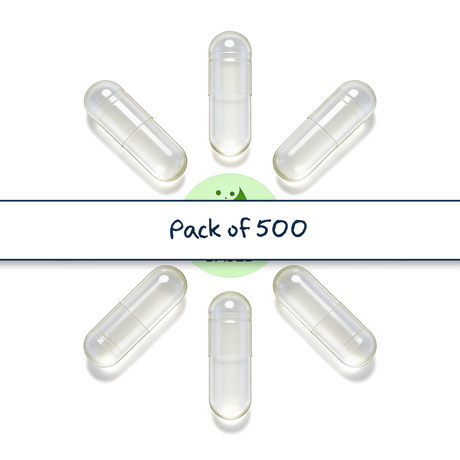 Plant-Based Capsule Shells (Size 00) - Pack of 500