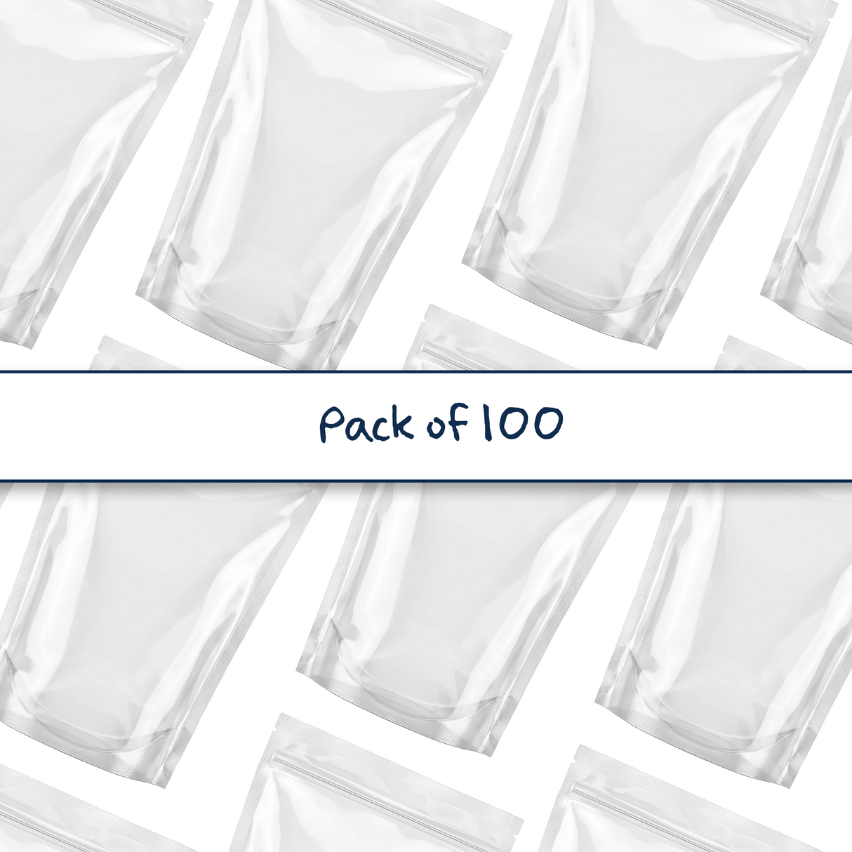 750ml Stand-Up Pouch Clear with Resealable Zipper SALE