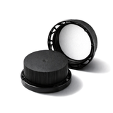 38 mm ratchet cap with EPE liner for plastic bottles, providing secure closure for pharmaceutical, supplement and chemical packaging