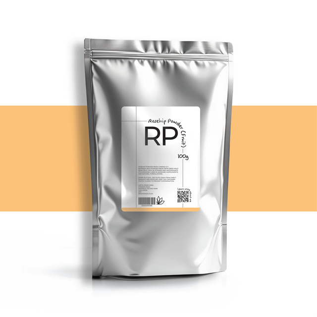 100g Rosehip Powder cosmetic grade, finely milled powder rich in vitamins and antioxidants for skincare, masks, and natural beauty formulations