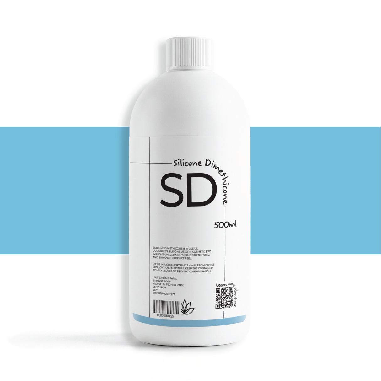 500ml Silicone Dimethicone in bottle, ideal for lotions, creams, serums, hair products, and makeup for a smooth, silky finish