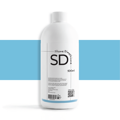 500ml Silicone Dimethicone in bottle, ideal for lotions, creams, serums, hair products, and makeup for a smooth, silky finish