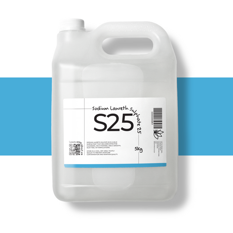 5Kg Sodium Laureth Sulfate SLES liquid, gentle foaming surfactant used in shampoos, body washes, and cleansers for rich lather and smooth texture