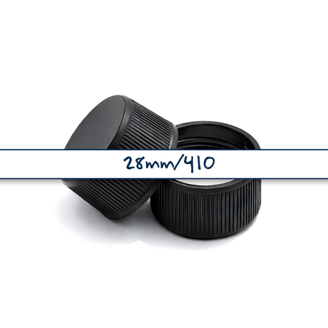 28 mm standard cap with EPE liner for plastic bottles, suitable for cosmetic, personal care and liquid packaging