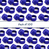 Blue 24mm standard caps with EPE liner for plastic bottles, suitable for cosmetic, personal care and liquid packaging
