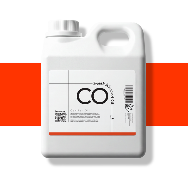 1L Sweet Almond, ideal for body oils, massage oils, hair treatments, and skincare products for deep hydration and nourishment