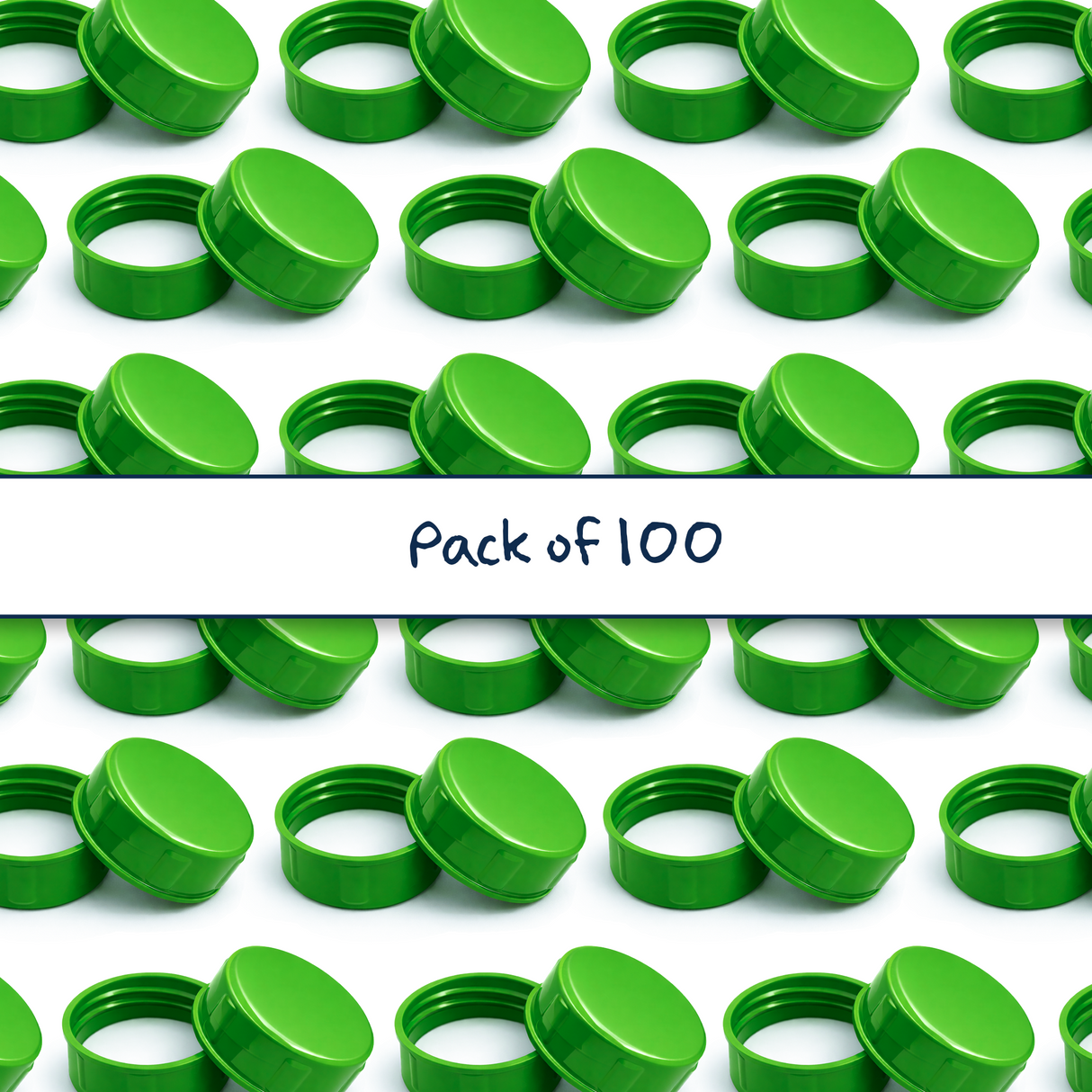 Multiple 38 mm tablet container caps with EPE liner for pharmaceutical, supplement and pill packaging